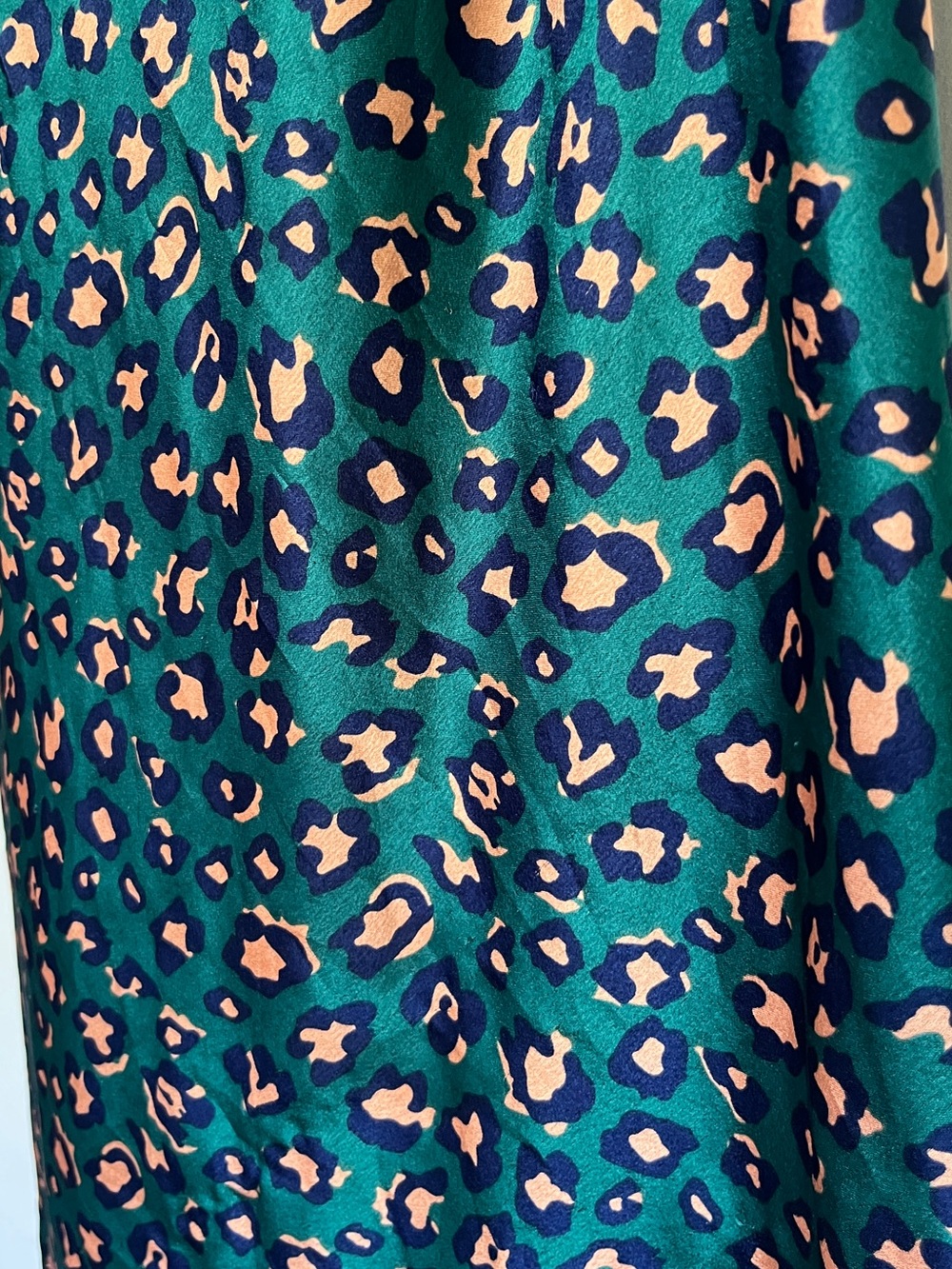 Hello Molly Off Shoulder Spiced Ginger Medley Maxi Dress in Green Leopard - Picture 13 of 16